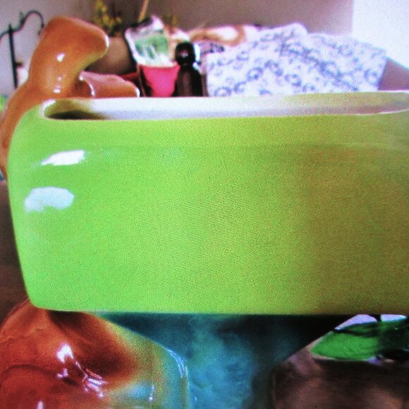 Flower Planter (8" H)Royal Copley Dog planter, china dog & green mail box plan - Picture 6 of 10